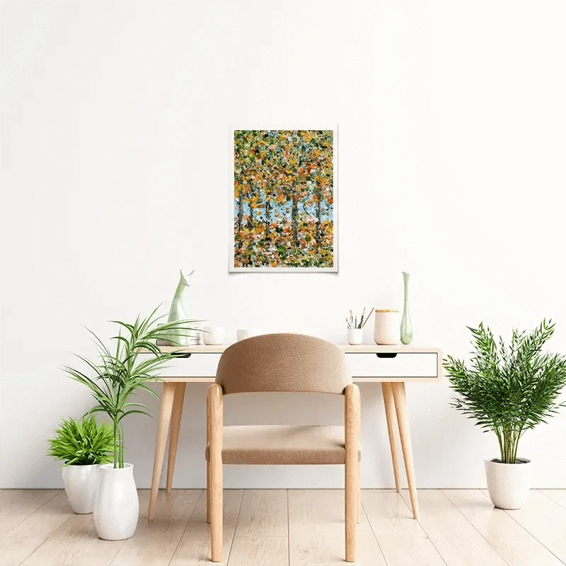 Trees In Autumn Art Print Trees In Autumn Art Print wall art product Charlotte Anna Reed