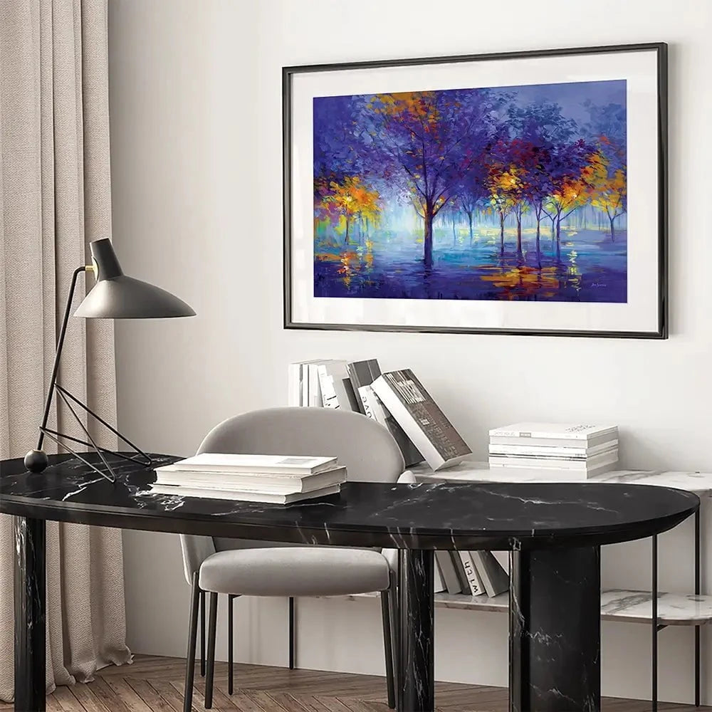 Trees Of Dreamy Nights Framed Art Print Trees Of Dreamy Nights Framed Art Print wall art product Leon Devenice
