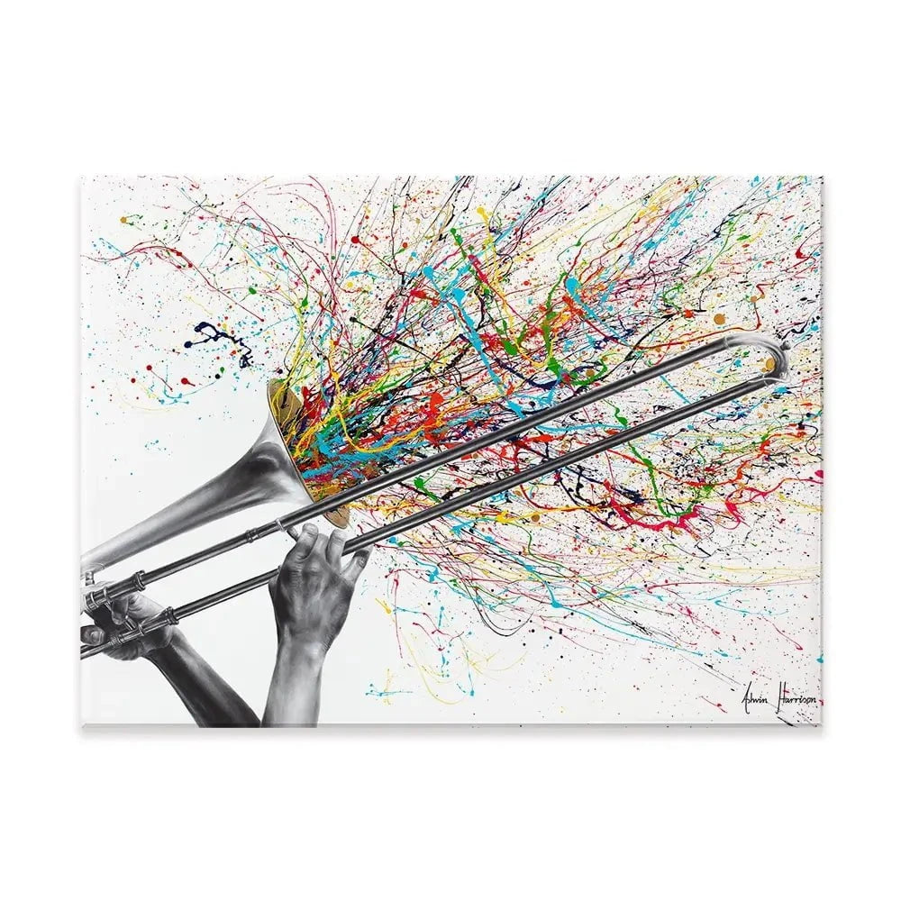 Trombone Solo Canvas Print Trombone Solo Canvas Print wall art product Ashvin Harrison