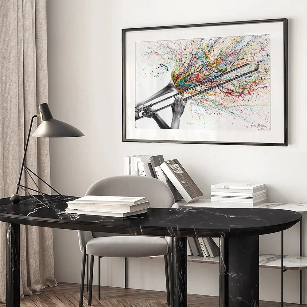 Trombone Solo Framed Art Print Trombone Solo Framed Art Print wall art product Ashvin Harrison