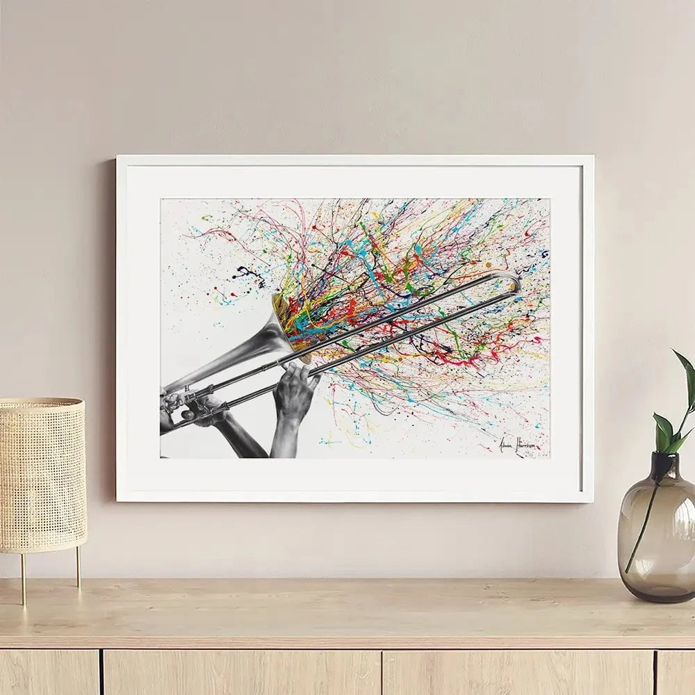 Trombone Solo Framed Art Print Trombone Solo Framed Art Print wall art product Ashvin Harrison