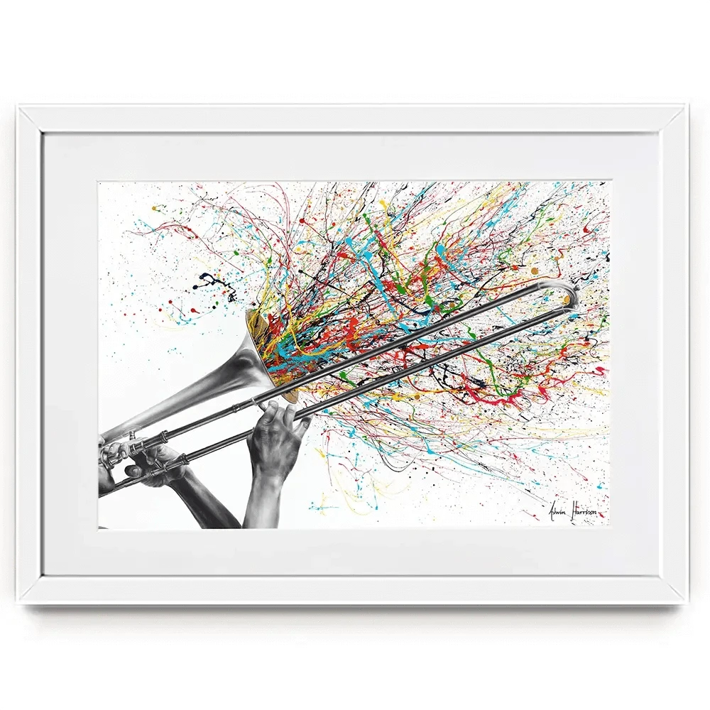 Trombone Solo Framed Art Print Trombone Solo Framed Art Print wall art product Ashvin Harrison