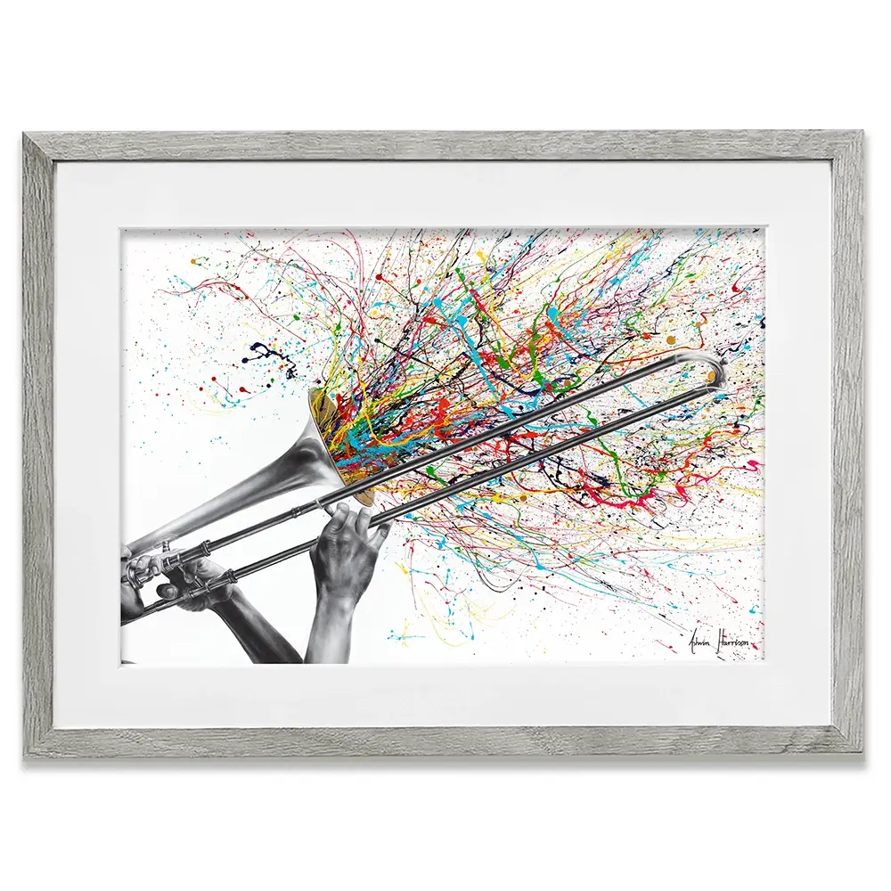 Trombone Solo Framed Art Print Trombone Solo Framed Art Print wall art product Ashvin Harrison