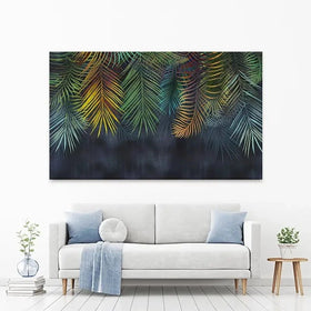 Tropical Hanging Leaves Canvas Print Tropical Hanging Leaves Canvas Print wall art product Katrine_arty / Shutterstock