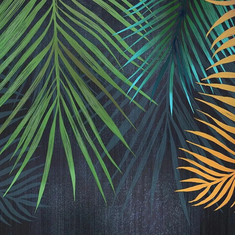 Tropical Hanging Leaves Canvas Print Tropical Hanging Leaves Canvas Print wall art product Katrine_arty / Shutterstock