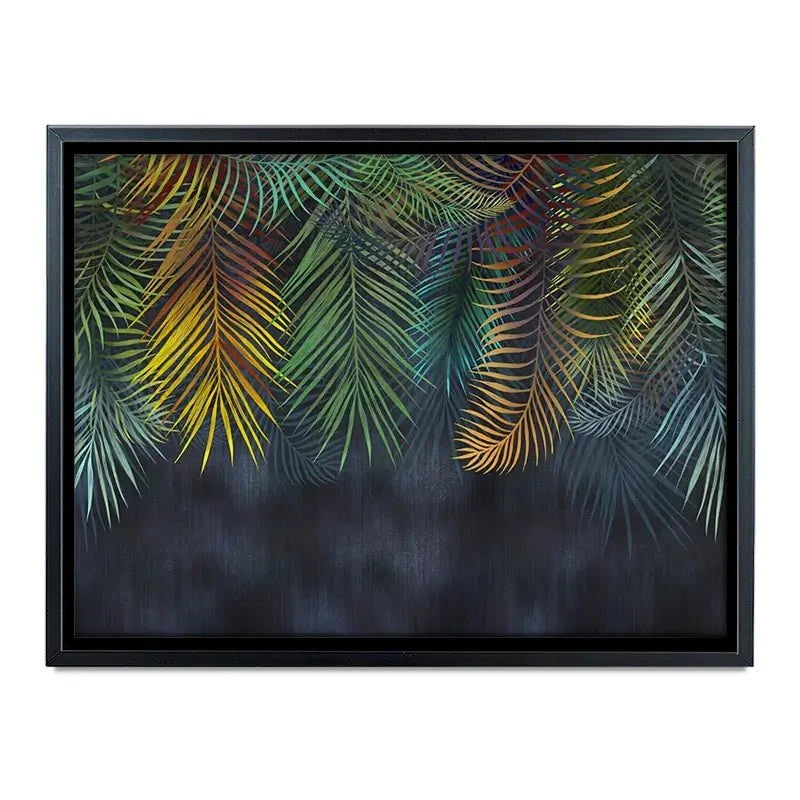 Tropical Hanging Leaves Canvas Print Tropical Hanging Leaves Canvas Print wall art product Katrine_arty / Shutterstock