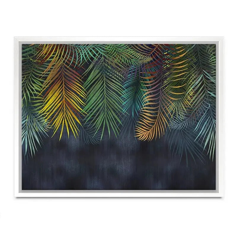 Tropical Hanging Leaves Canvas Print Tropical Hanging Leaves Canvas Print wall art product Katrine_arty / Shutterstock