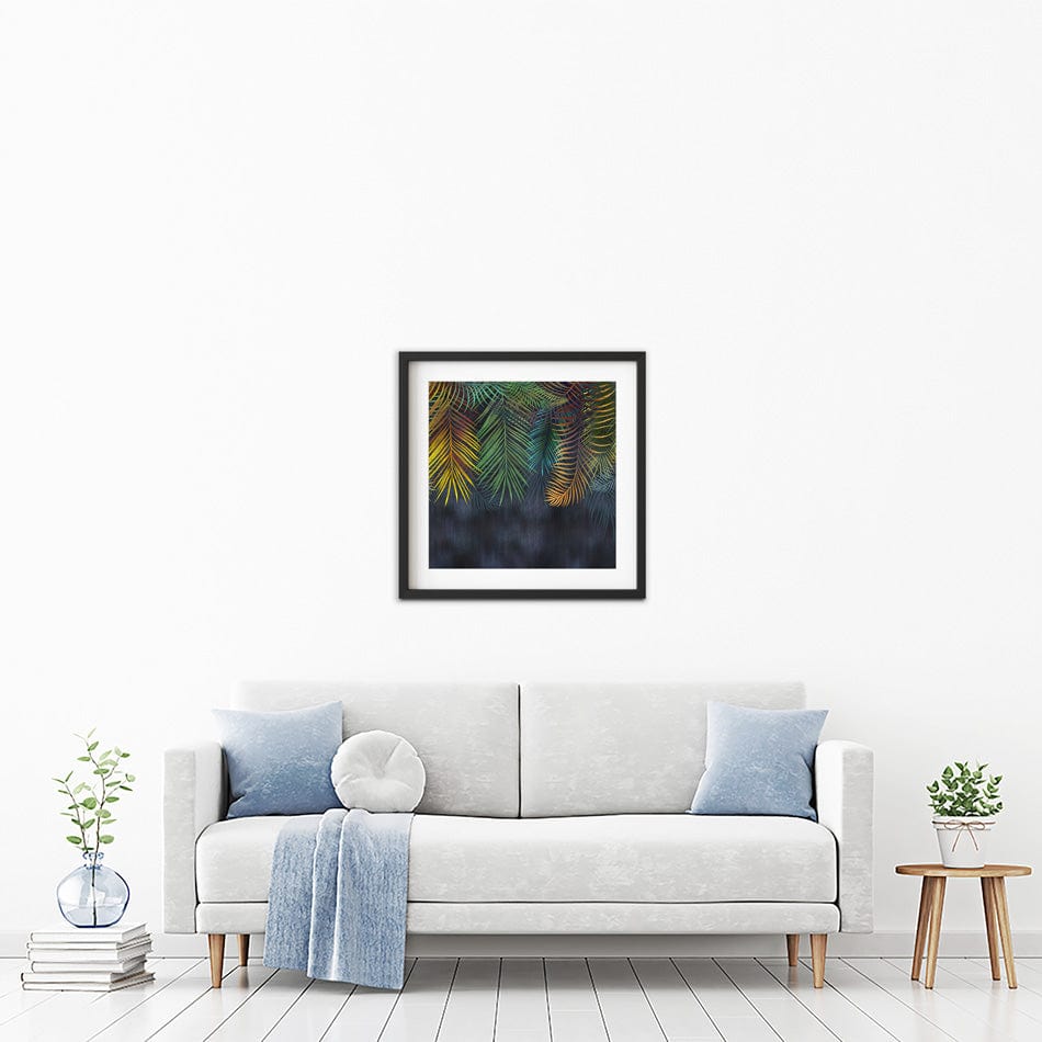 Tropical Hanging Leaves Square Framed Art Print wall art product Katrine_arty / Shutterstock