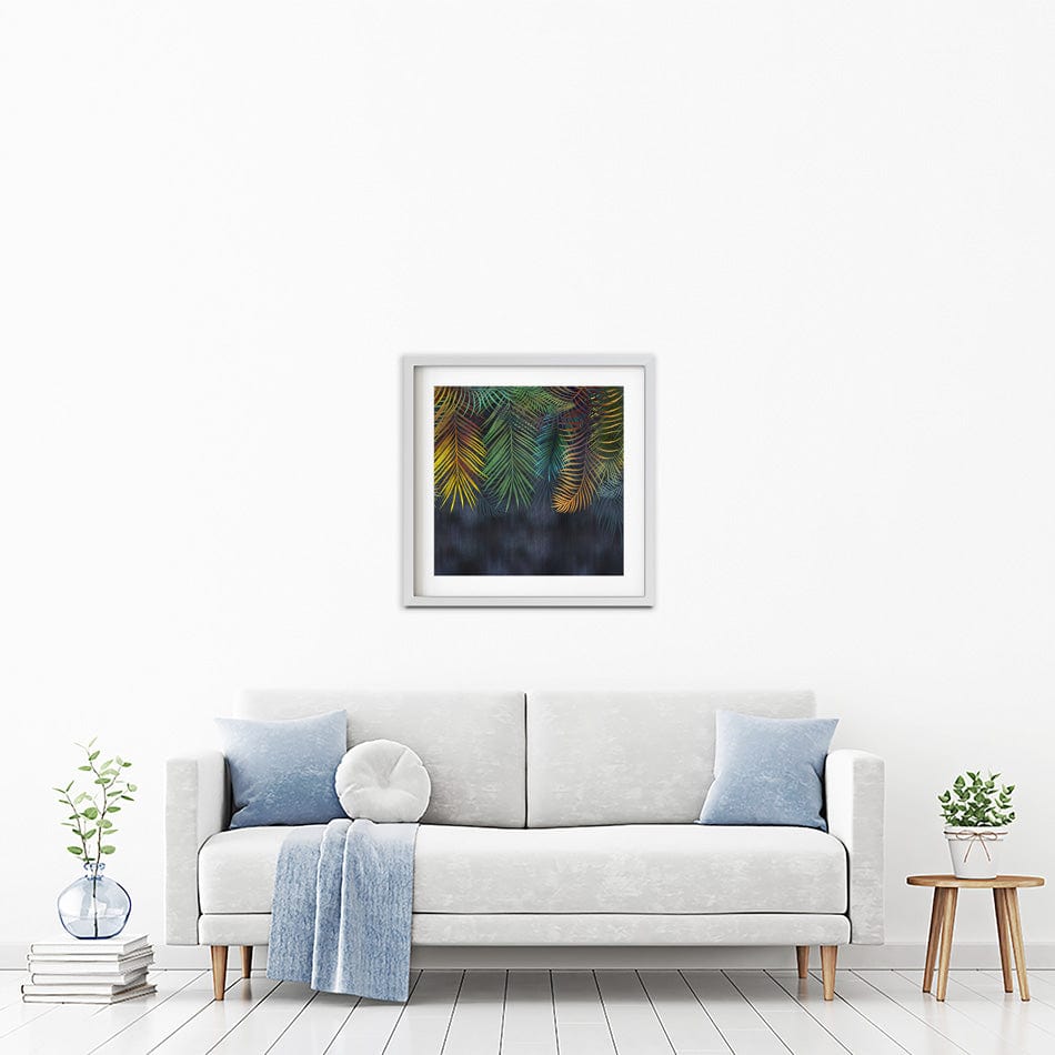 Tropical Hanging Leaves Square Framed Art Print wall art product Katrine_arty / Shutterstock