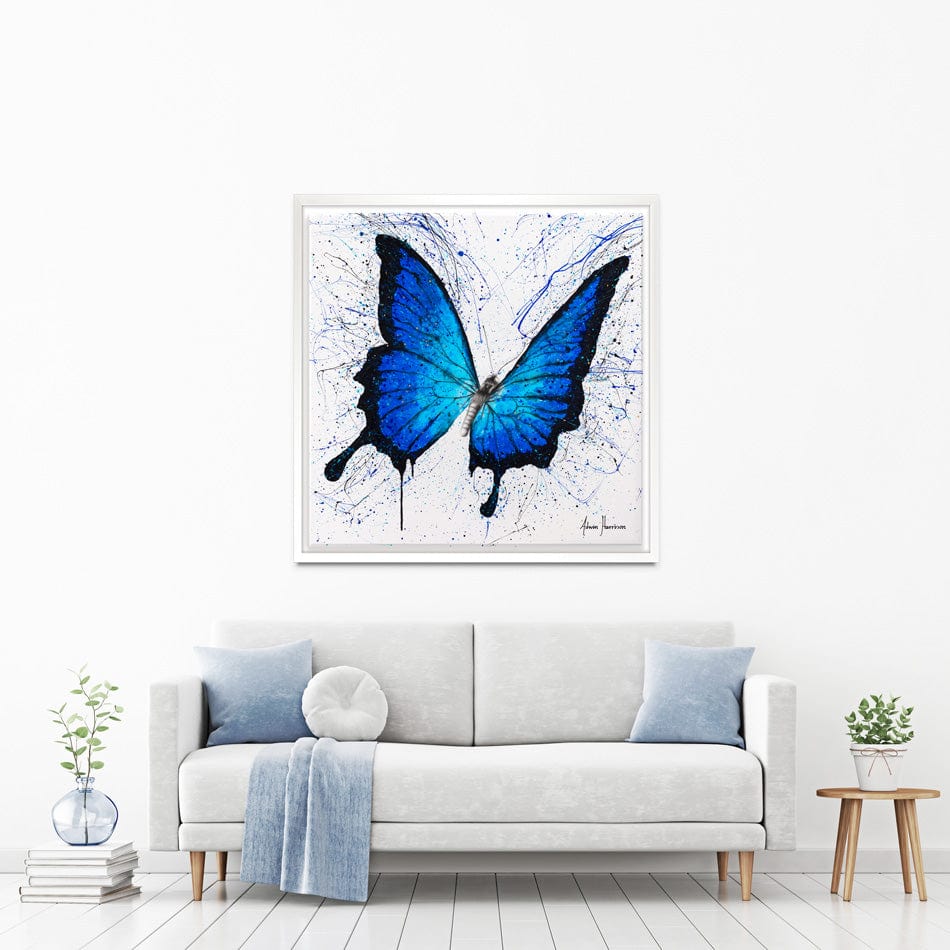 Tropics Of Blue Butterfly Canvas Print wall art product Ashvin Harrison