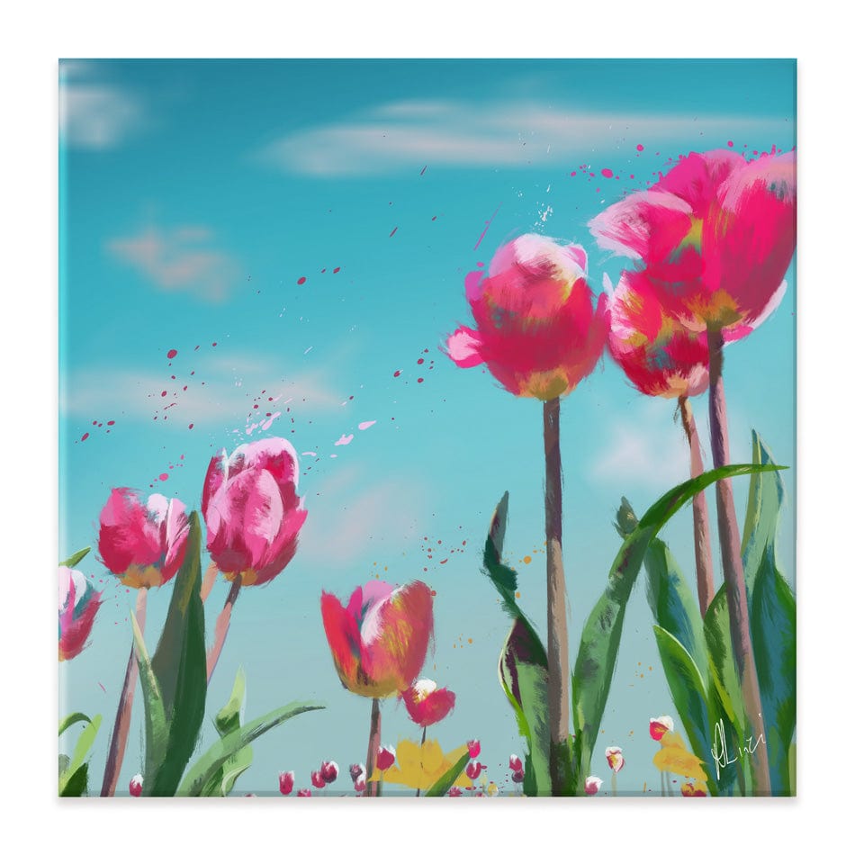 Tulip Meadow Canvas Print wall art product Aimee Linzi