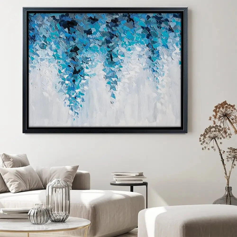 Tumbling Blue Abstract Canvas Print Tumbling Blue Abstract Canvas Print wall art product Olga Tkachyk