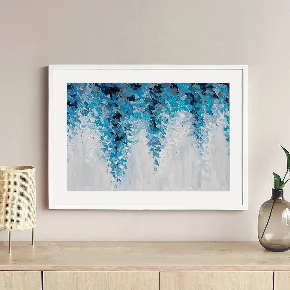 Tumbling Blue Abstract Framed Art Print Tumbling Blue Abstract Framed Art Print wall art product Olga Tkachyk