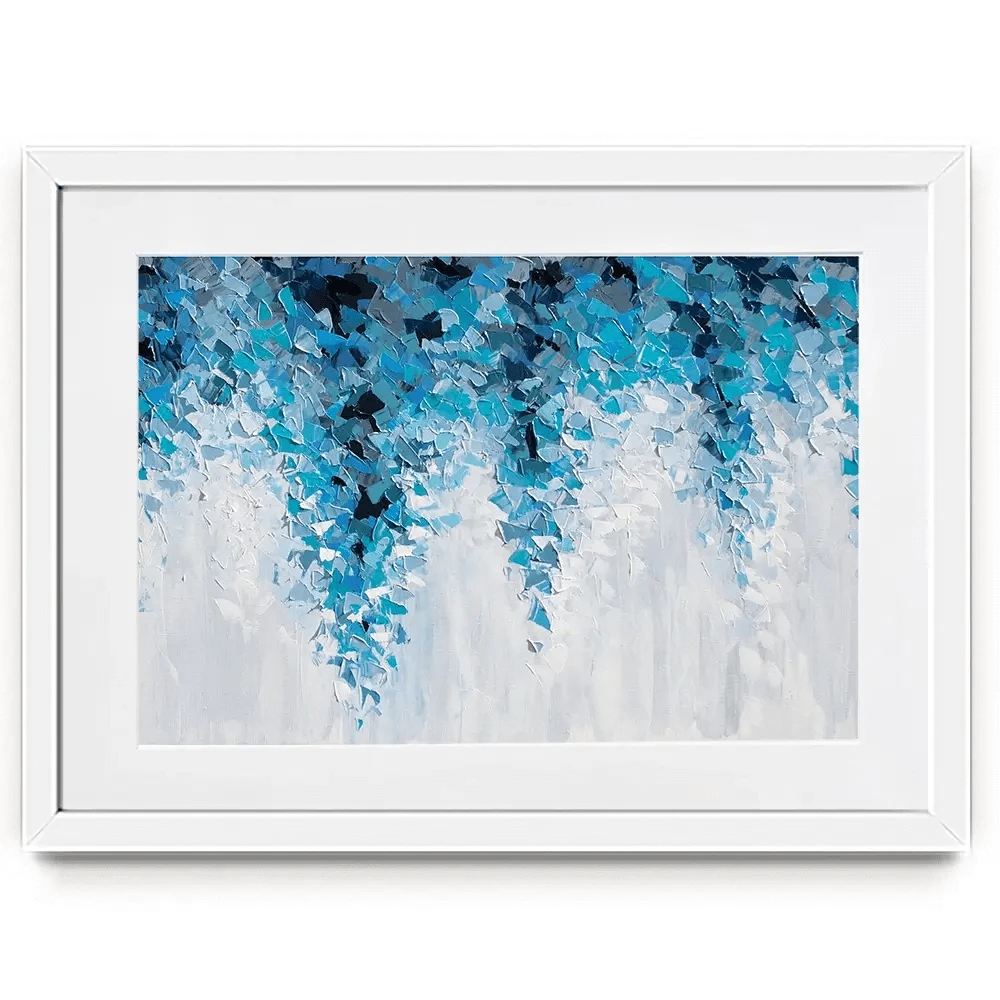 Tumbling Blue Abstract Framed Art Print Tumbling Blue Abstract Framed Art Print wall art product Olga Tkachyk