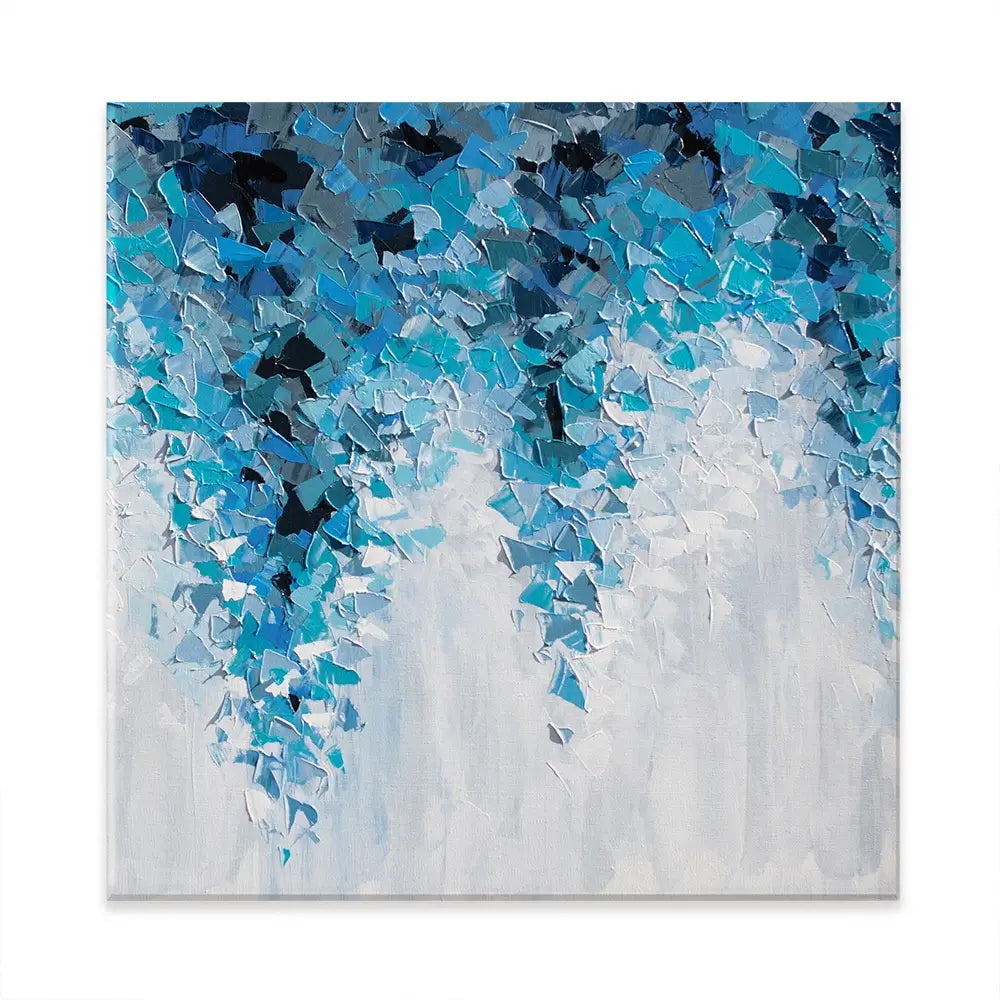 Tumbling Blue Abstract Square Canvas Print Tumbling Blue Abstract Square Canvas Print wall art product Olga Tkachyk