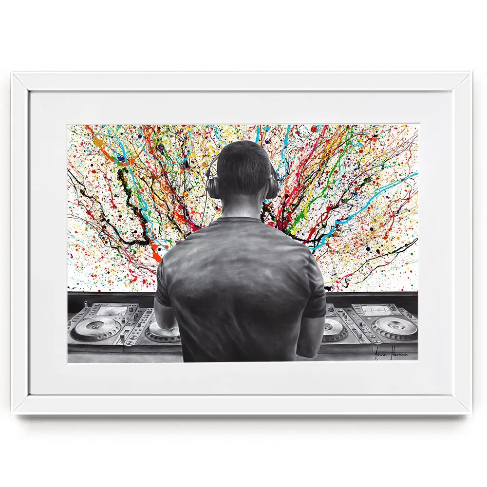 Turn it up DJ Framed Art Print Turn it up DJ Framed Art Print wall art product Ashvin Harrison