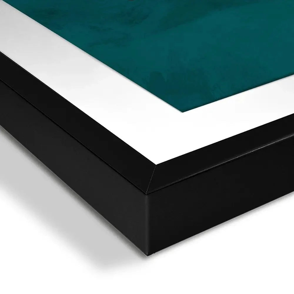 Turquoise Cheetah Wearing Heels Framed Art Print Turquoise Cheetah Wearing Heels Framed Art Print wall art product Sarah Manovski