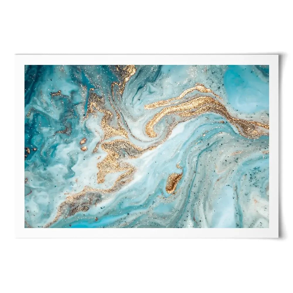 Turquoise Marble Art Print Turquoise Marble Art Print wall art product CARACOLLA / Shutterstock