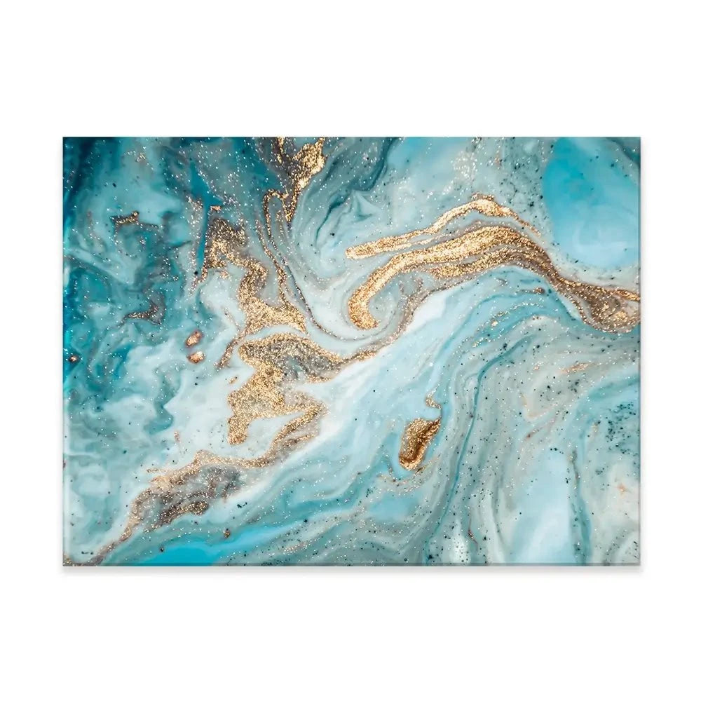 Turquoise Marble Canvas Print Turquoise Marble Canvas Print wall art product CARACOLLA / Shutterstock