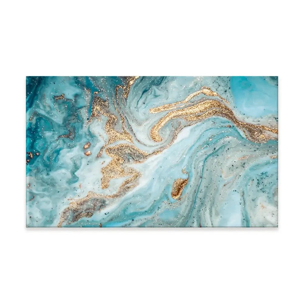 Turquoise Marble Canvas Print Turquoise Marble Canvas Print wall art product CARACOLLA / Shutterstock