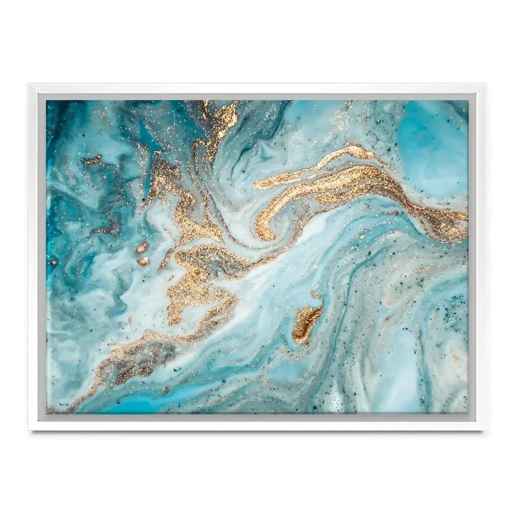 Turquoise Marble Canvas Print Turquoise Marble Canvas Print wall art product CARACOLLA / Shutterstock