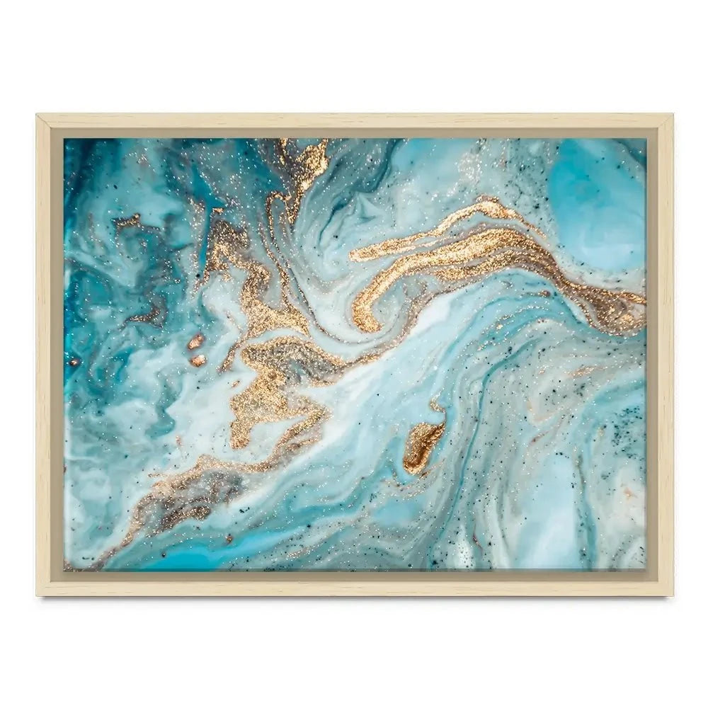 Turquoise Marble Canvas Print Turquoise Marble Canvas Print wall art product CARACOLLA / Shutterstock