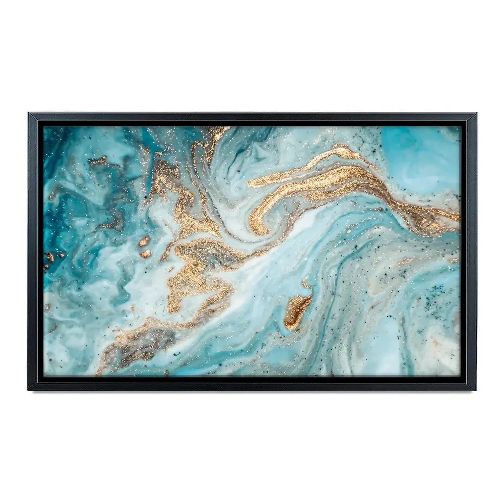 Turquoise Marble Canvas Print Turquoise Marble Canvas Print wall art product CARACOLLA / Shutterstock