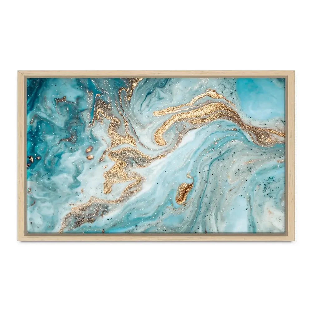 Turquoise Marble Canvas Print Turquoise Marble Canvas Print wall art product CARACOLLA / Shutterstock
