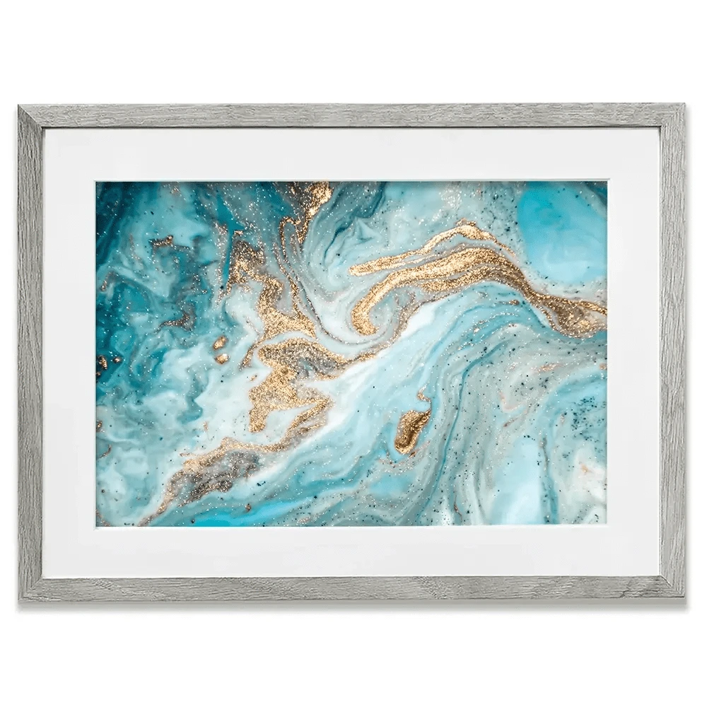 Turquoise Marble Framed Art Print Turquoise Marble Framed Art Print wall art product CARACOLLA / Shutterstock