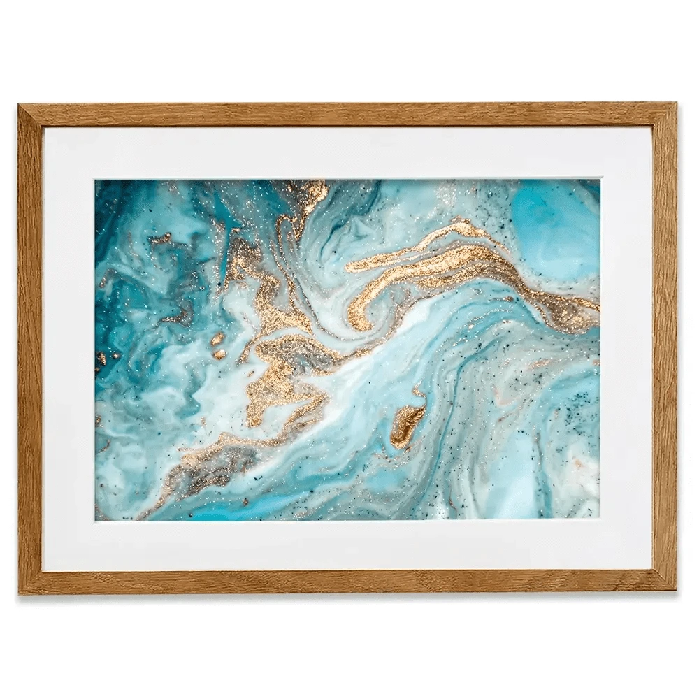 Turquoise Marble Framed Art Print Turquoise Marble Framed Art Print wall art product CARACOLLA / Shutterstock