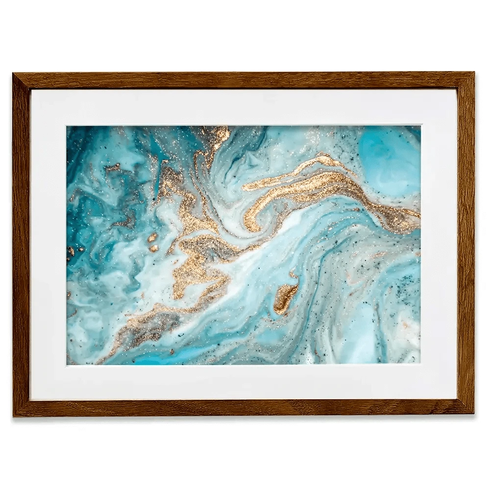 Turquoise Marble Framed Art Print Turquoise Marble Framed Art Print wall art product CARACOLLA / Shutterstock