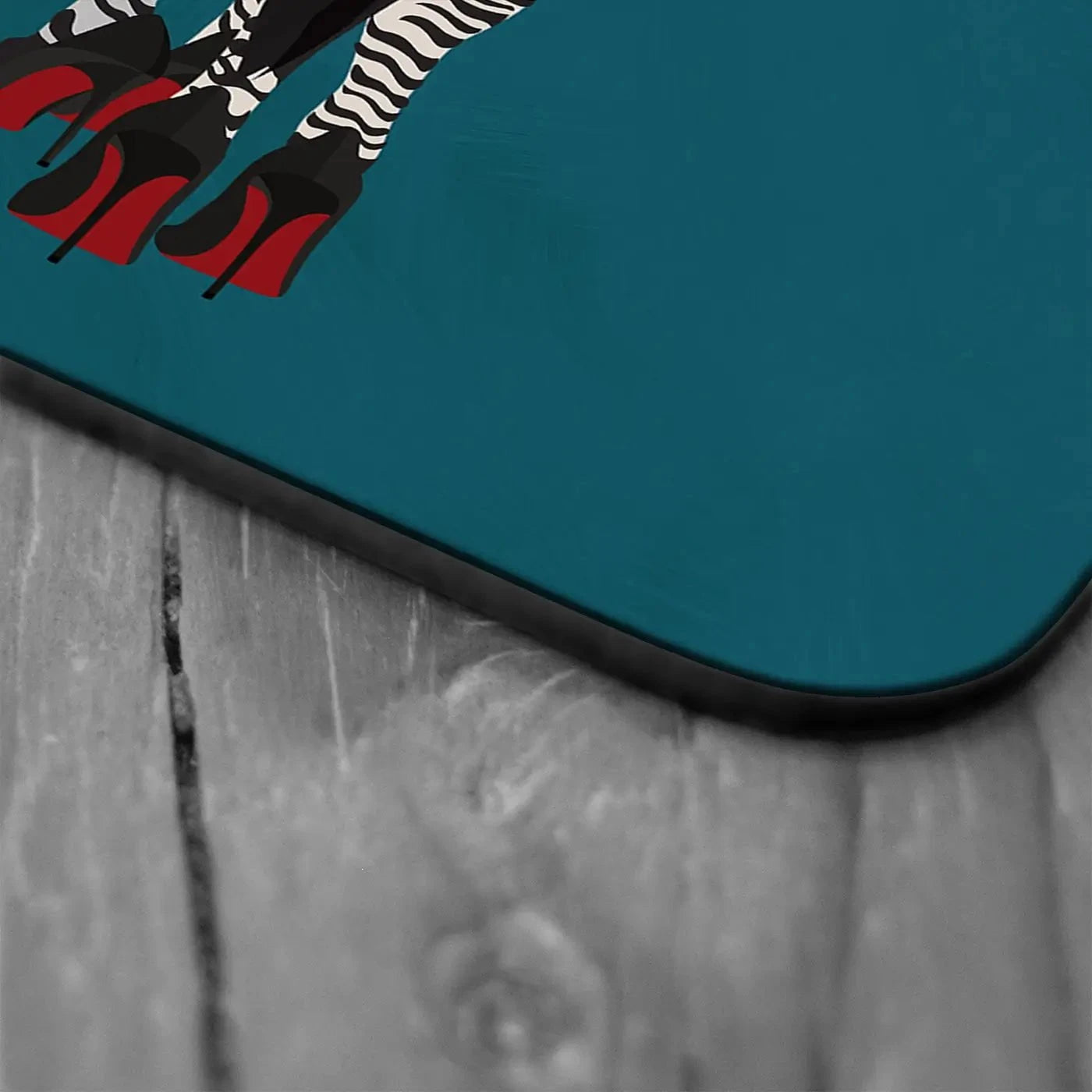Turquoise Zebra Wearing Heels Coaster Set Rainbow Soul Tree Coaster Set | Rainbow Soul Tree Art Coasters wall art product Sarah Manovski