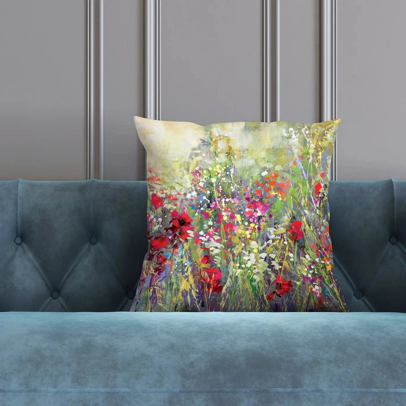 Tuscan Wildflower Field Cushion Tuscan Wildflower Field Cushion wall art product Leon Devenice