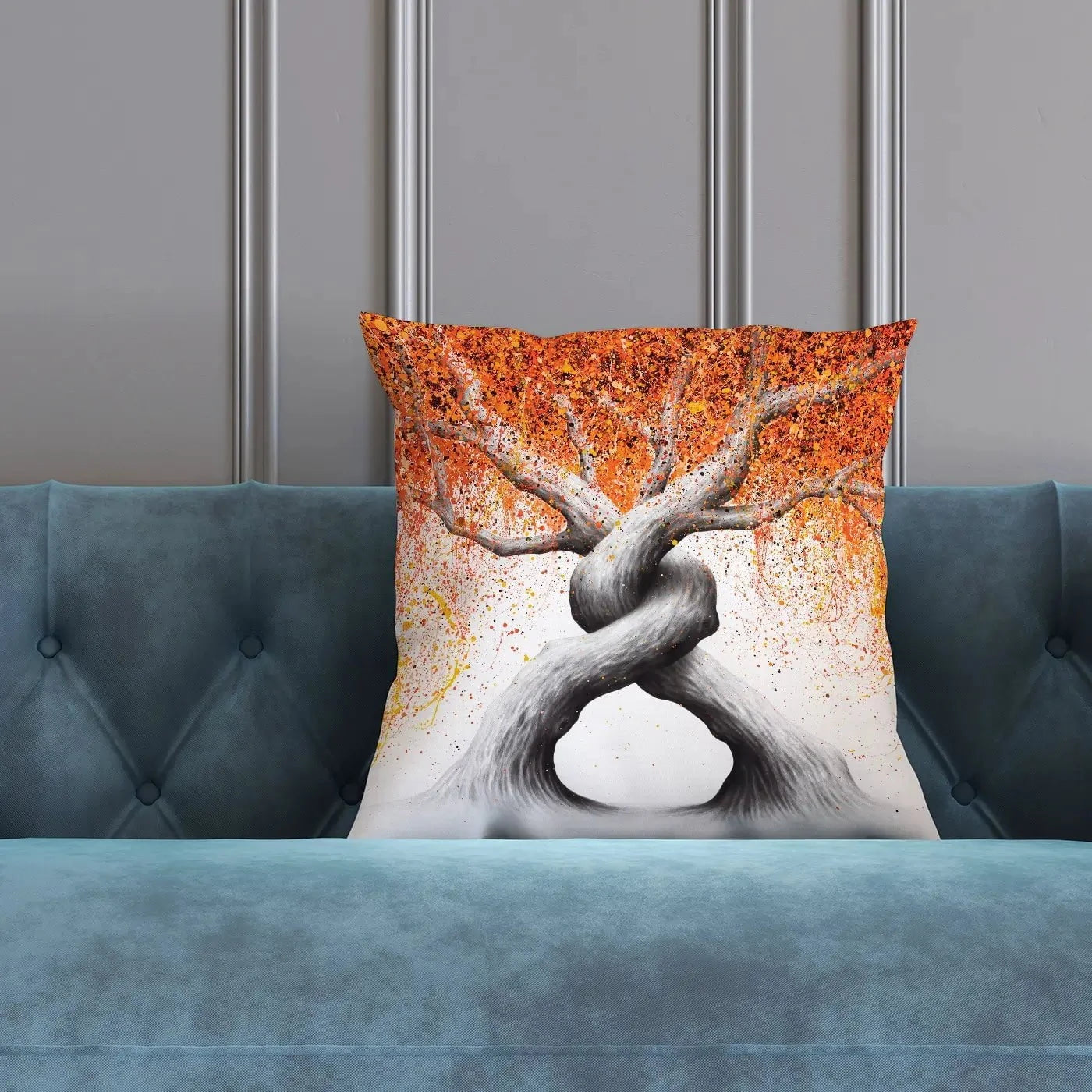 Twisting Love Trees Cushion Twisting Love Trees Cushion wall art product Ashvin Harrison