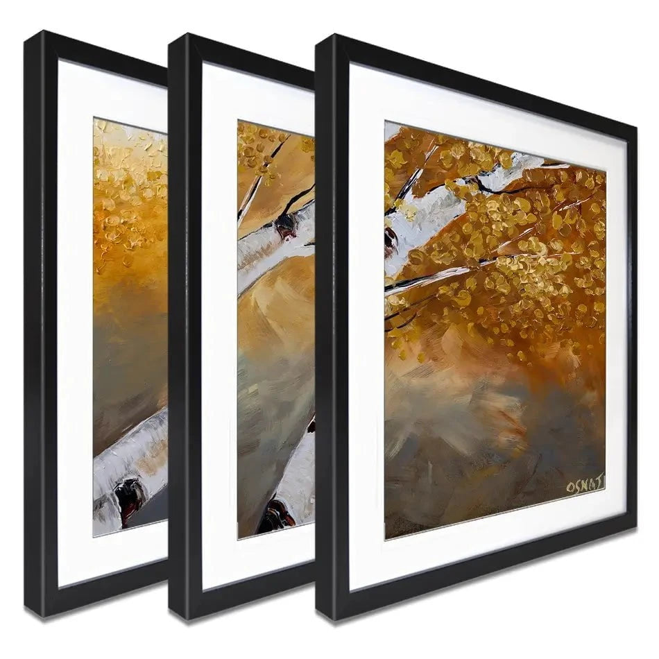 Two Autumn Trees Framed Art Print Trio Two Autumn Trees Framed Art Print Trio wall art product Osnat Tzadok