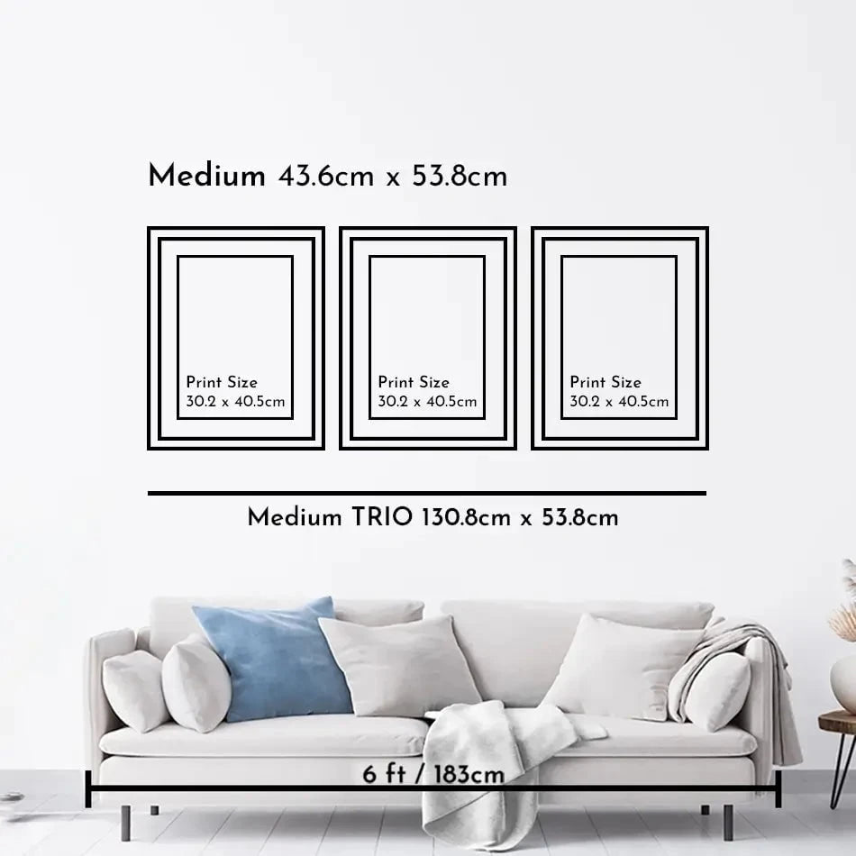 Two Autumn Trees Framed Art Print Trio Two Autumn Trees Framed Art Print Trio wall art product Osnat Tzadok