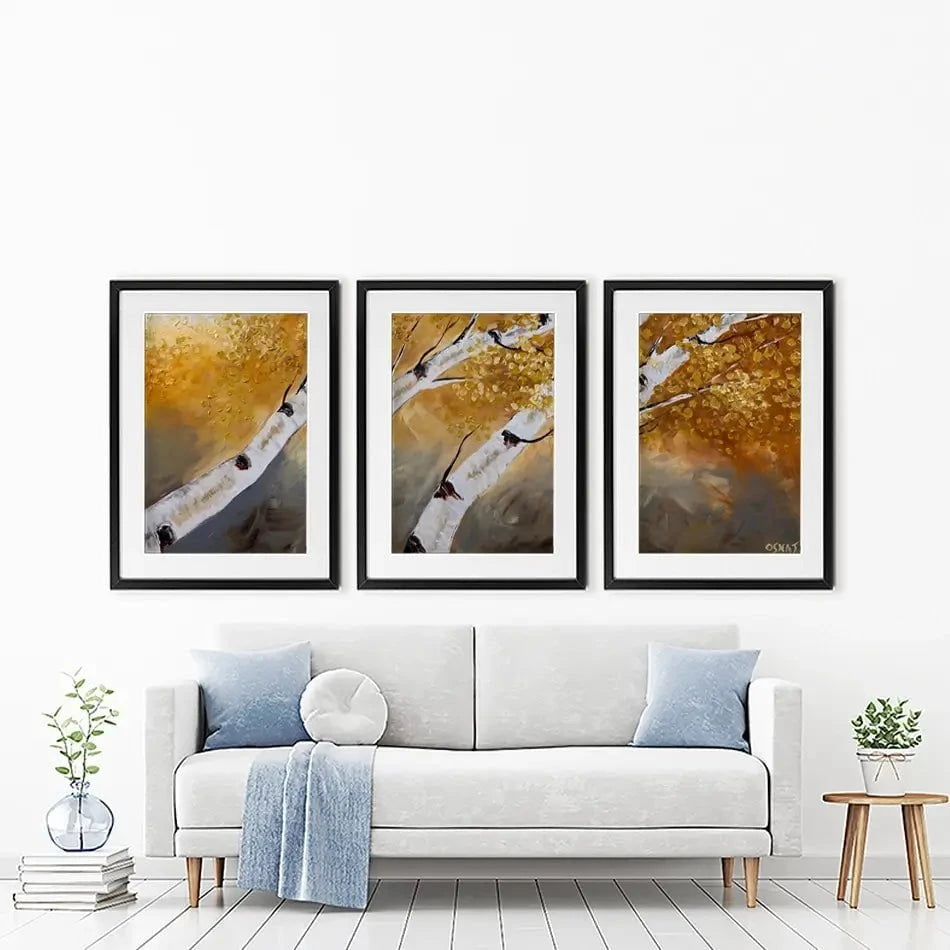 Two Autumn Trees Framed Art Print Trio Two Autumn Trees Framed Art Print Trio wall art product Osnat Tzadok