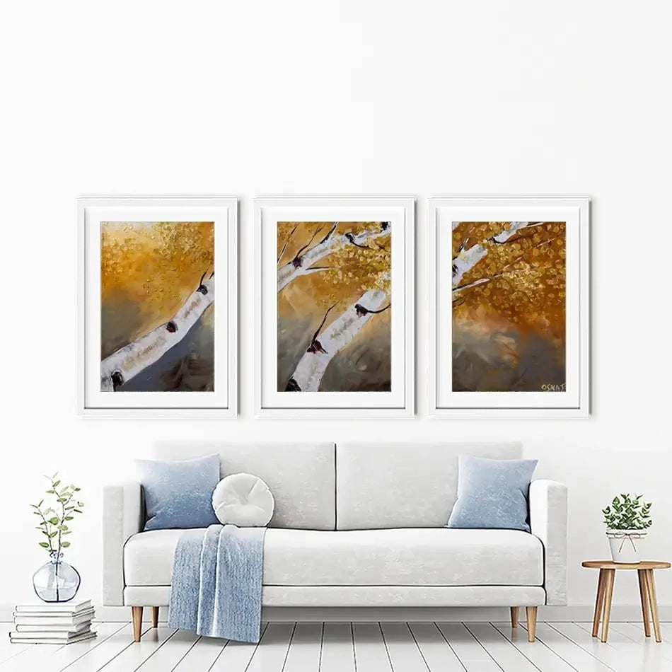 Two Autumn Trees Framed Art Print Trio Two Autumn Trees Framed Art Print Trio wall art product Osnat Tzadok