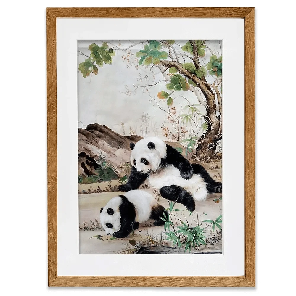 Two Pandas Framed Art Print Two Pandas Framed Art Print wall art product Greatart / Shutterstock
