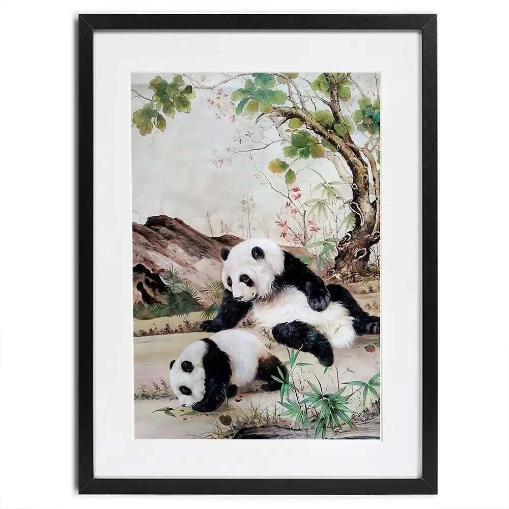 Two Pandas Framed Art Print Two Pandas Framed Art Print wall art product Greatart / Shutterstock