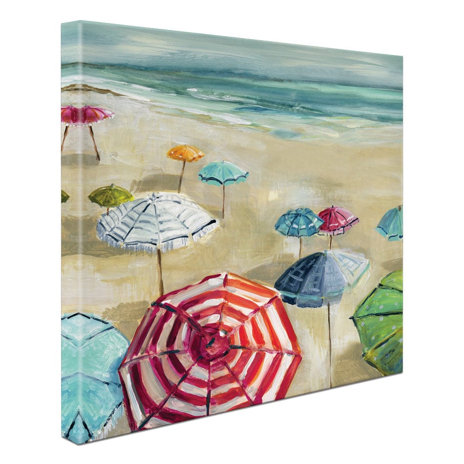 Umbrella Beach 2 Canvas Print wall art product Carol Robinson