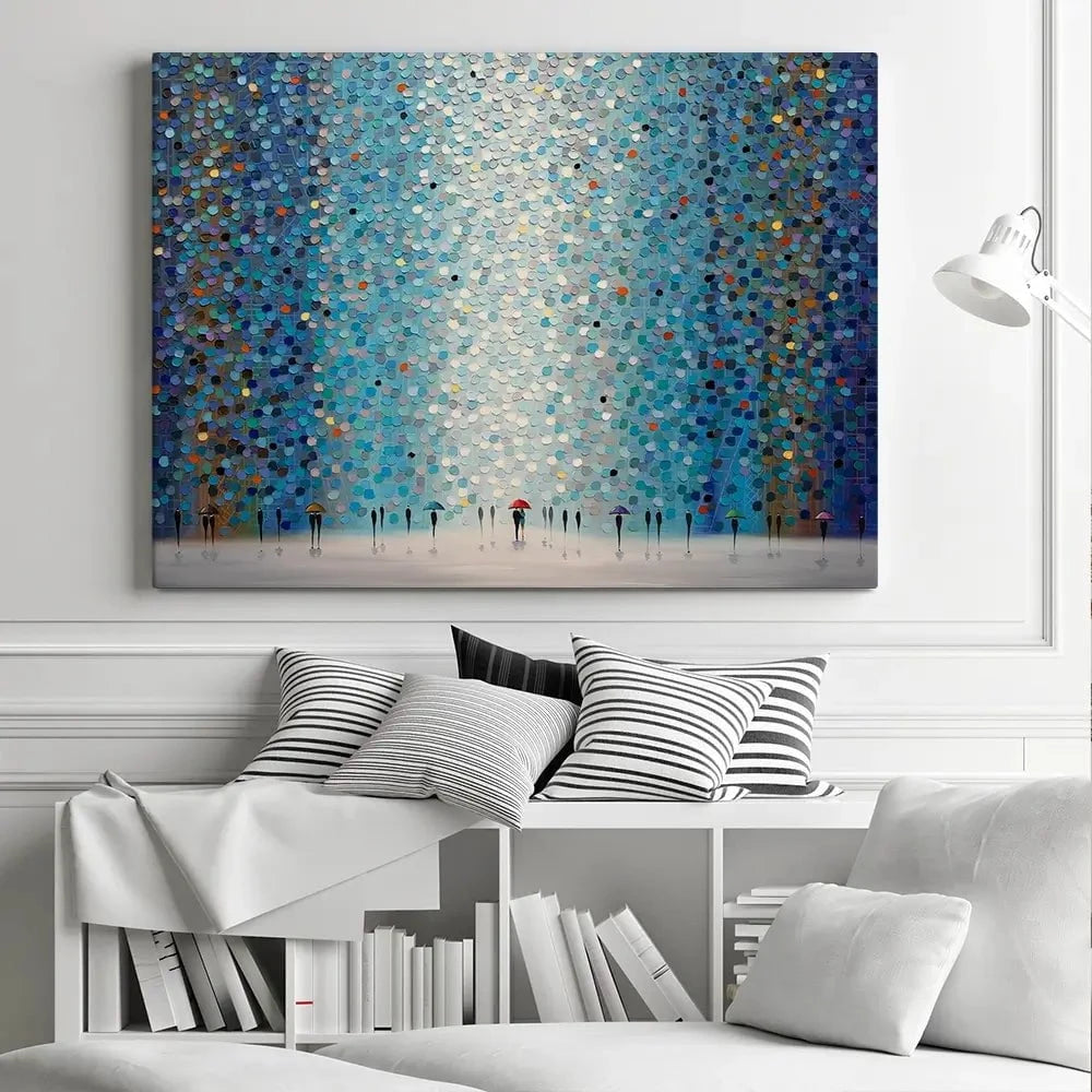 Umbrellas At Night Canvas Print Umbrellas At Night Canvas Print | Abstract Canvas Art | Umbrella Art wall art product Ekaterina Ermilkina