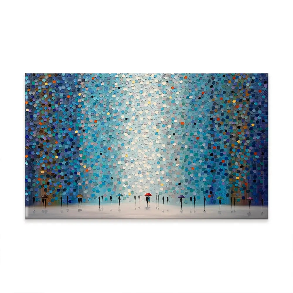 Umbrellas At Night Oversized Canvas Print Umbrellas At Night Oversized Canvas Print wall art product Ekaterina Ermilkina