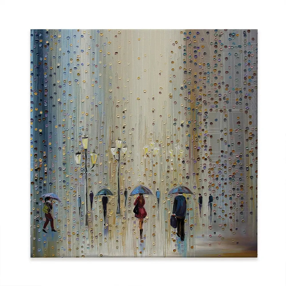 Under A Rainy Sky Square Canvas Print Under A Rainy Sky Square Canvas Print wall art product Art Print Shop