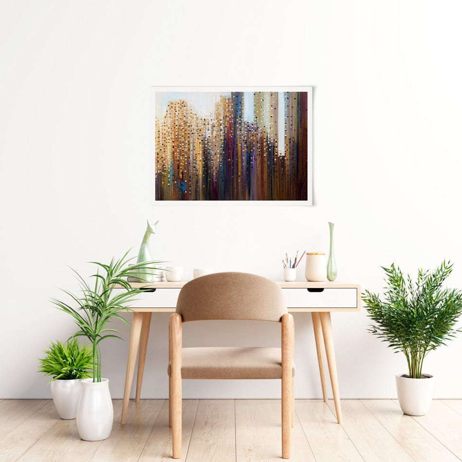 Urban Skyline Art Print wall art product Ekaterina Ermilkina / Independent