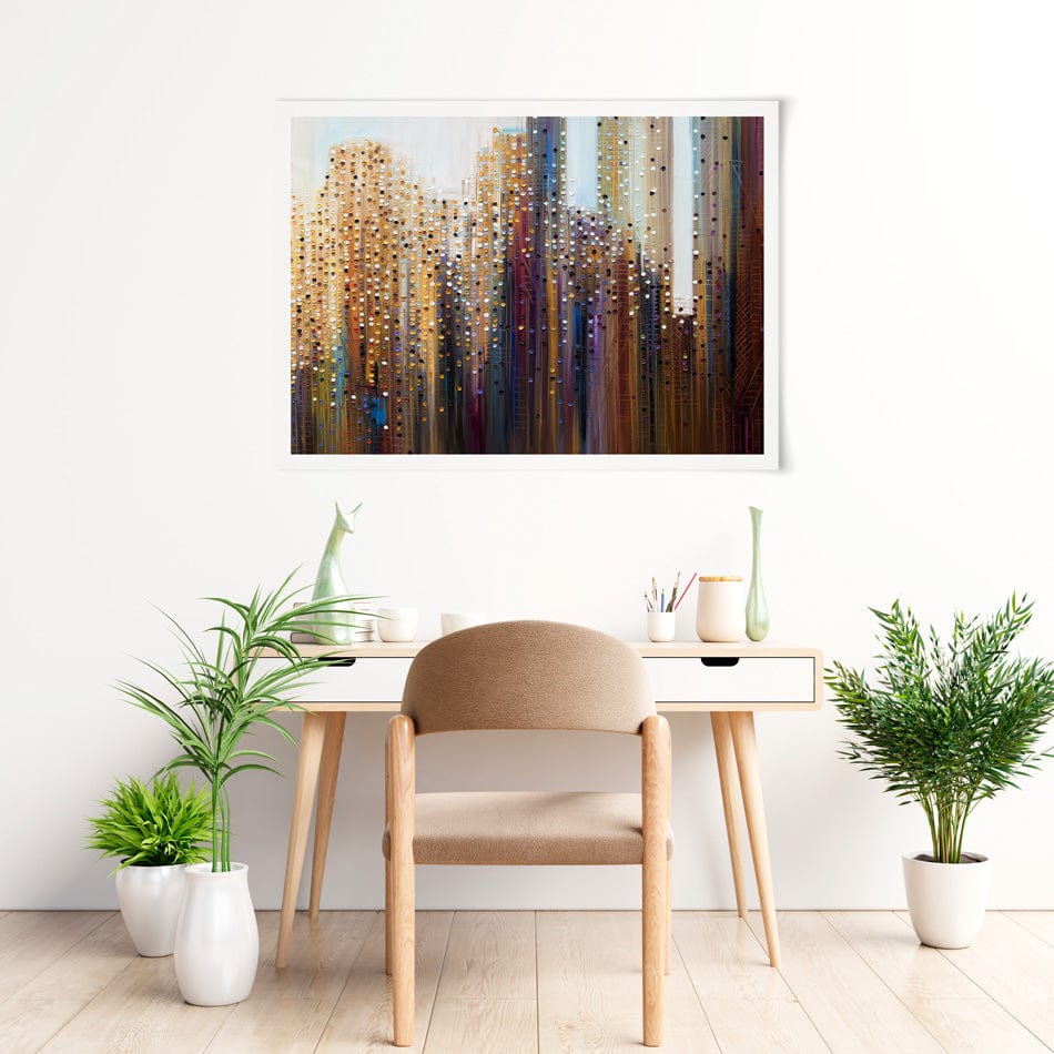Urban Skyline Art Print wall art product Ekaterina Ermilkina / Independent