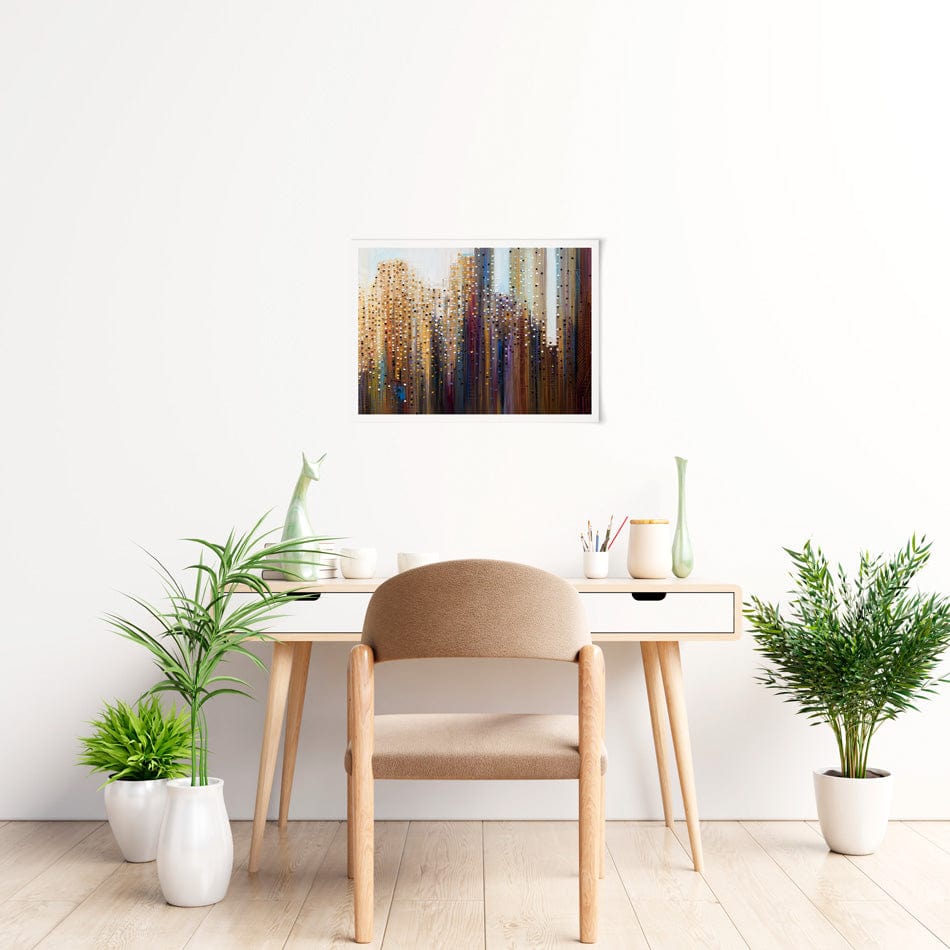 Urban Skyline Art Print wall art product Ekaterina Ermilkina / Independent
