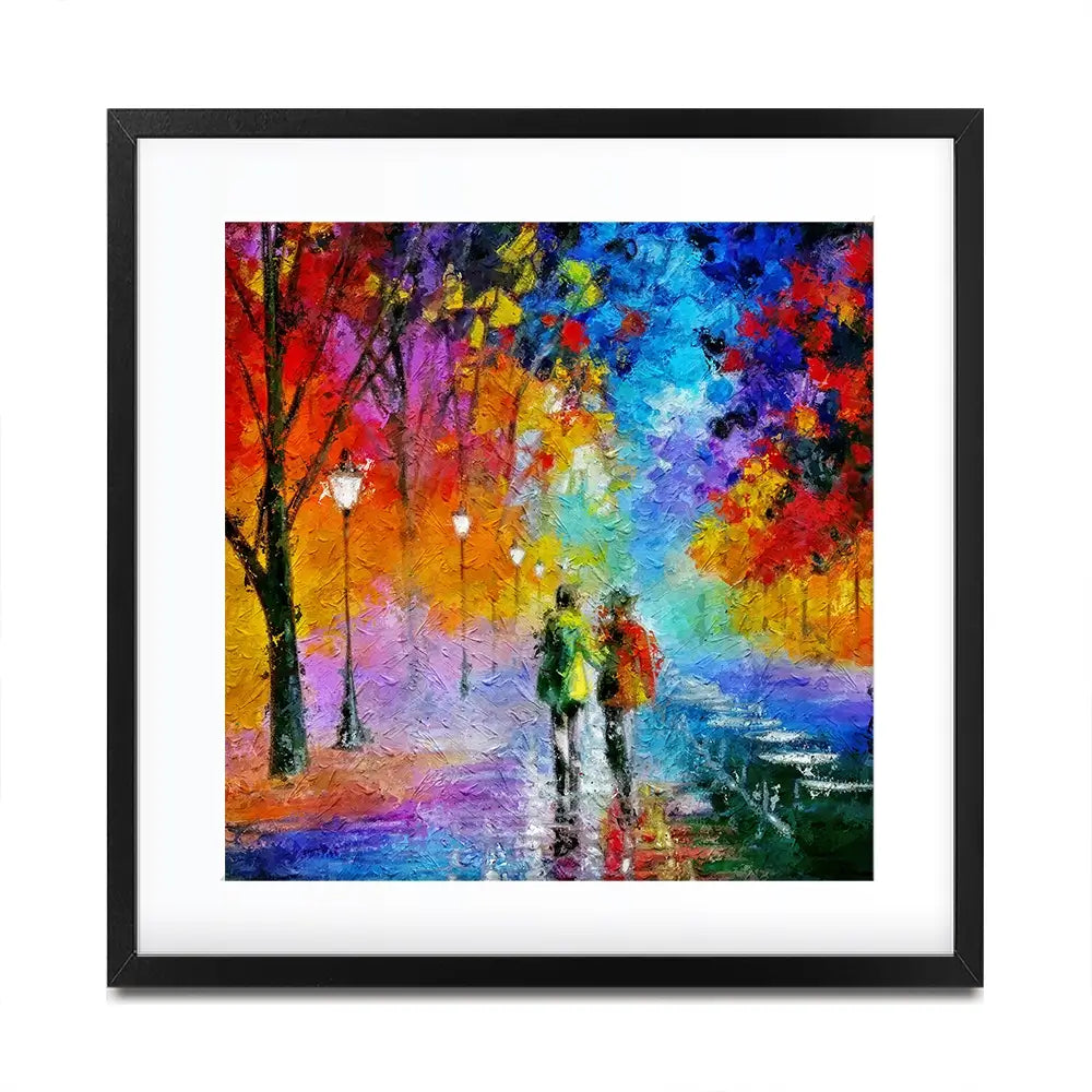 Us Two In The Night Square Framed Art Print Us Two In The Night Square Framed Art Print wall art product Art Print Shop