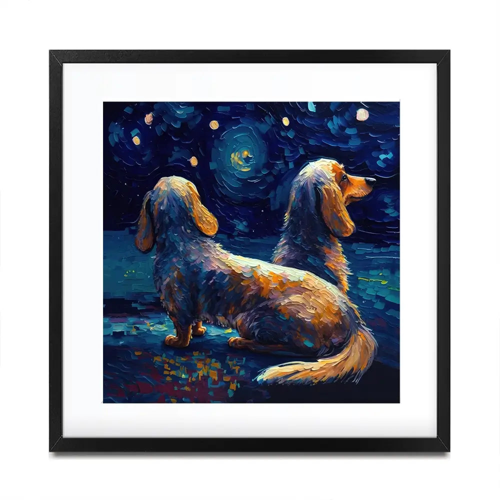 Van Gogh Dachshunds Framed Art Print Van Gogh Dachshunds Framed Art Print wall art product Svetlana Aleynikova