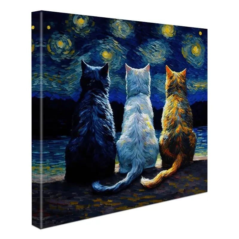 Van Gogh Three Cats Canvas Print Van Gogh Three Cats Canvas Print wall art product Svetlana Aleynikova